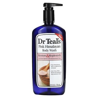 Dr. Teal's‏, "סבון רחצה ורוד מהימלאיה, עם מלח אפסום טהור ושמנים אתריים, 710 מ""ל (24 אונקיות נוזל)"