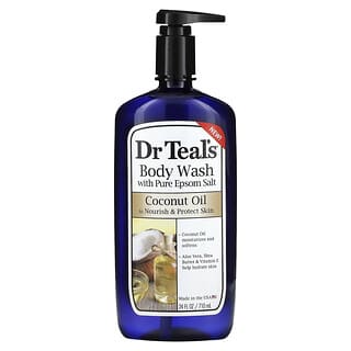 Dr. Teal's, Jabón líquido para el cuerpo con sal pura de Epsom, Aceite de coco, 710 ml (24 oz. líq.)