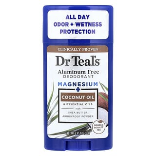 Dr. Teal's (닥터틸즈), 알루미늄 무함유 데오드란트, 마그네슘 + 코코넛 오일, 75g(2.65oz)