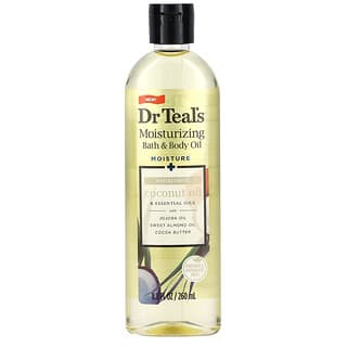Dr. Teal's, увлажняющее масло для ванны и тела, кокосовое масло, 260 мл (8,8 жидк. унции)