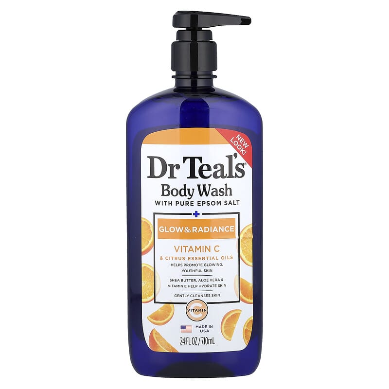 Body Wash with Pure Epsom Salt, Glow & Radiance, 24 fl oz (710 ml)