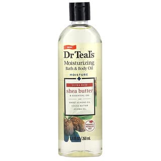 Dr. Teal's, Aceite para el cuerpo y el baño humectantes, Manteca de karité, 260 ml (8,8 oz. Líq.)