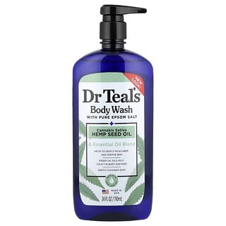 Dr. Teal's, Body Wash with Pure Epsom Salt, Cannabis Sativa Hemp Seed Oil, 24 fl oz (710 ml)