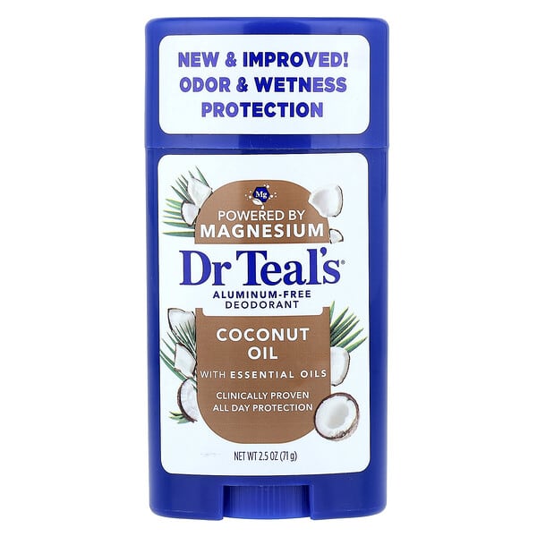 Dr. Teal's, Aluminum-Free Deodorant, Coconut Oil, 2.5 oz (71 g)