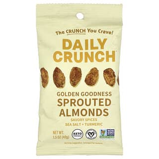 Daily Crunch, Sprouted Almonds, gekeimte Mandeln, Meersalz + Kurkuma, 42 g (1,5 oz.)