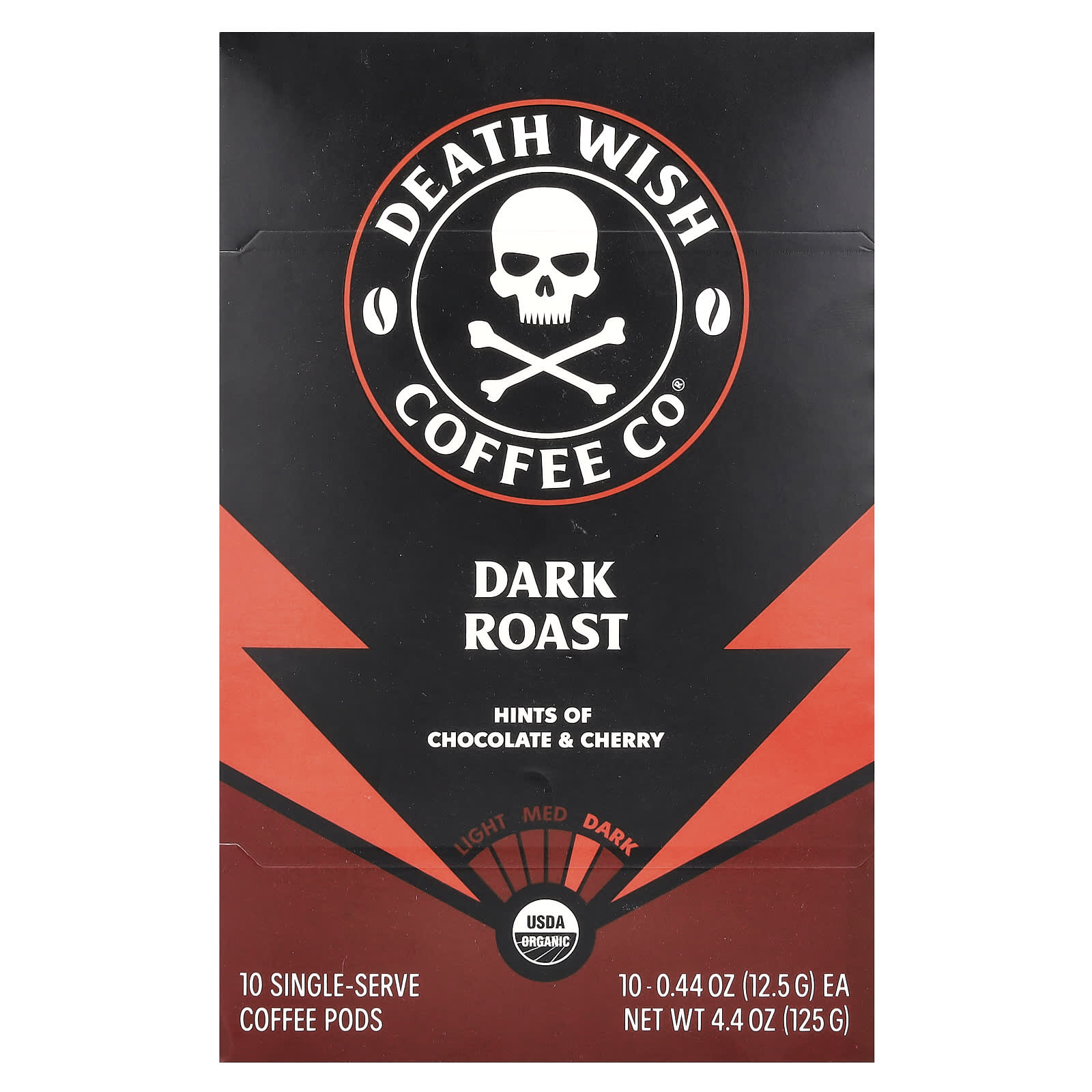Sachês de Café de Dose Única, Torra Escura, 10 Sachês, 12,5 g (0