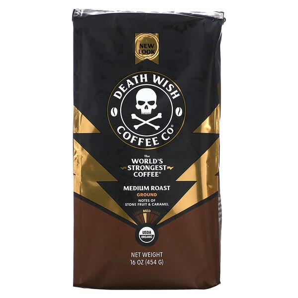 Death Wish Coffee, The World's Strongest Coffee, Ground, Medium Roast ...