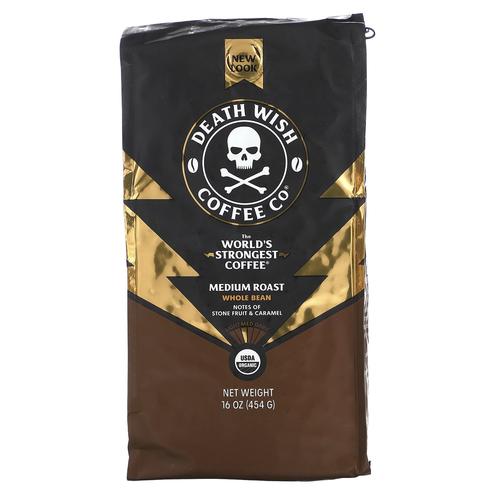 Death Wish Coffee, The World's Strongest Coffee, Whole Bean, Medium ...