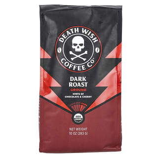 Death Wish Coffee, Macinato, tostatura scura, 283 g