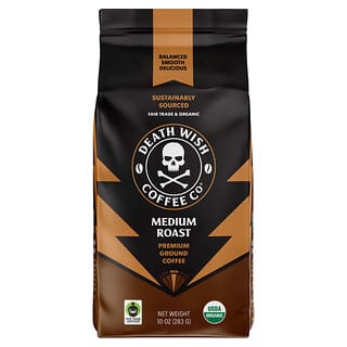 Death Wish Coffee, Ground, Medium Roast, 10 oz (283 g)