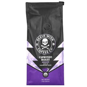 Death Wish Coffee, Dark, Ground, Espresso Roast, 9 oz (255 g)'