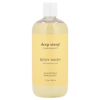 Deep Steep, Jabón líquido para el cuerpo con ácido hialurónico, Pomelo y bergamota, 503 ml (17 oz. líq.)