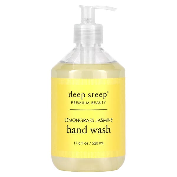 Deep Steep, ハンドウォッシュ、レモングラス ジャスミン、520ml（17.6液量オンス）