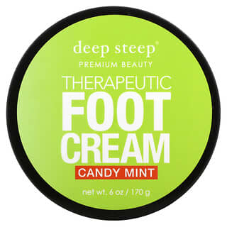 Deep Steep, Crema terapéutica para los pies, Caramelo de menta, 170 g (6 oz)