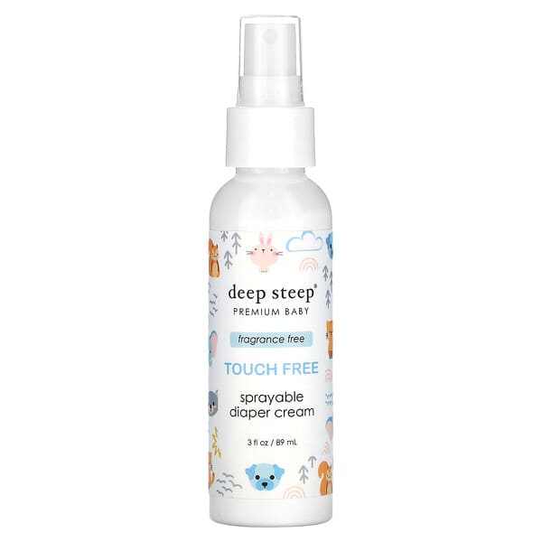 Deep Steep‏, Premium baby, קרם החתלה בהתזה ללא מגע, ללא בישום, 89 מ"ל (3 אונקיות נוזל)