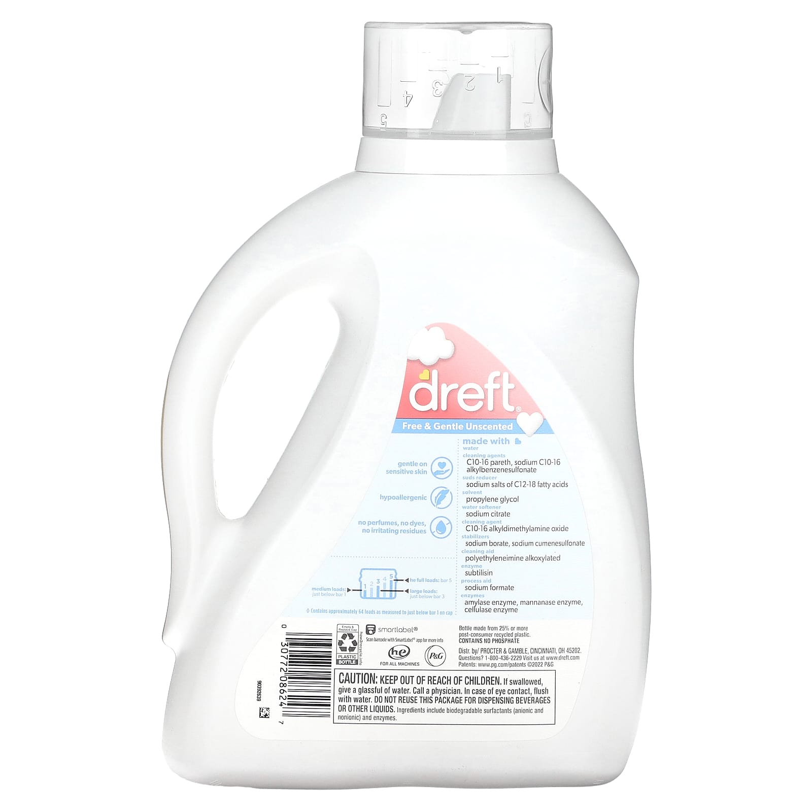 Dreft Detergente para ropa para bebé recién nacido, 64 cargas (paquete de  2) + cuentas de refuerzo de aroma fresco Dreft Baby, 14.8 onzas
