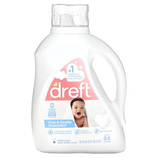 Dreft, Detergente para Bebês, Grátis e Suave, Sem Perfume, 2,72 l (92 fl oz)
