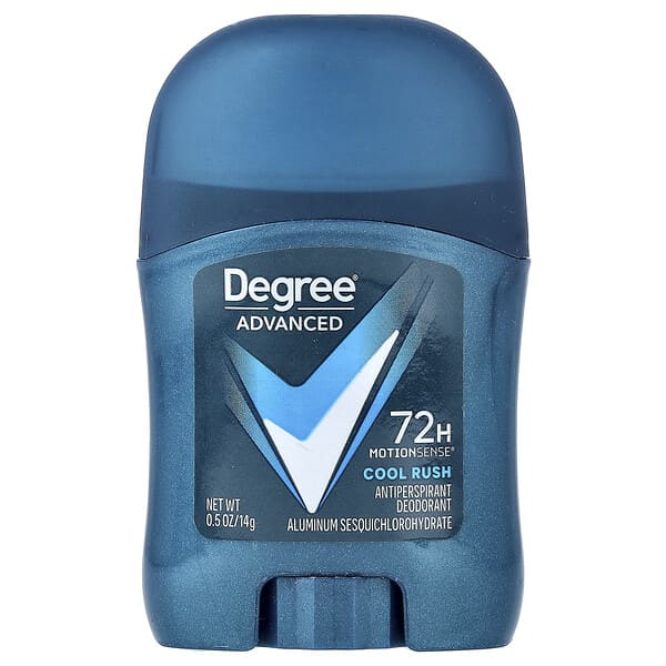 Degree, Advanced, 72H MotionSense®, Antiperspirant Deodorant, Cool Rush, 0.5 oz (14 g)