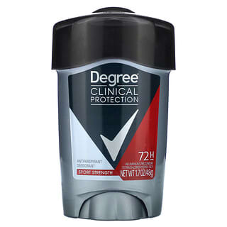 Degree, Desodorante antitranspirante para hombre, Clinical Protection, Sport Strength, 48 g (1,7 oz)