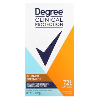 Degree, Femmes, Protection clinique, Déodorant anti-transpirant, Doux et solide, Force estivale, 48 g