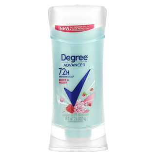 Degree, Advanced, MotionSense de 72 horas, Desodorante antitranspirante, Bayas y peonía, 74 g (2,6 oz)