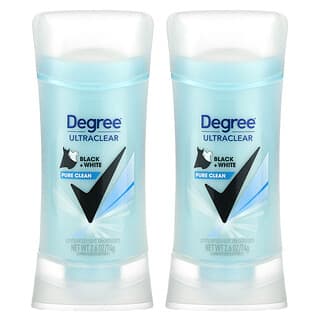 Degree, UltraClear, черный и белый, дезодорант-антиперспирант, 2 шт. в упаковке, 74 г (2,6 унции)