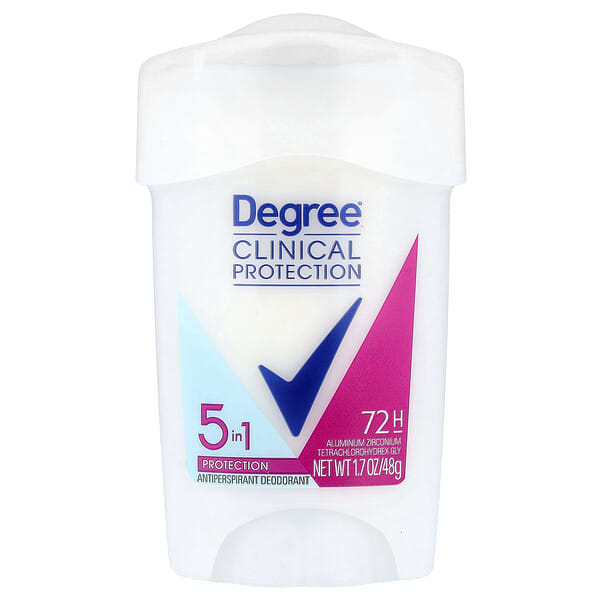 Degree, Clinical Protection 5 อิน 1 โพรเทคชั่น ผลิตภัณฑ์ลดเหงื่อและระงับกลิ่นกาย แบบแท่งนุ่ม ขนาด 1.