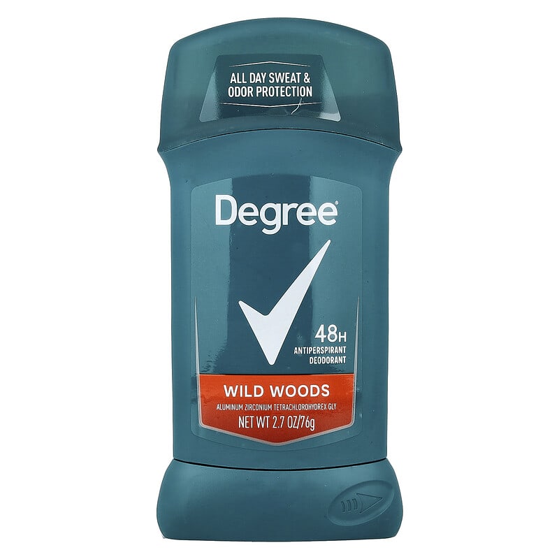 【2個】Degree ディグリー　ワイルドウッズ　デオドラント　制汗剤 48 Hour Antiperspirant Deodorant、ワイルドウッズ、76g（2.7オンス）