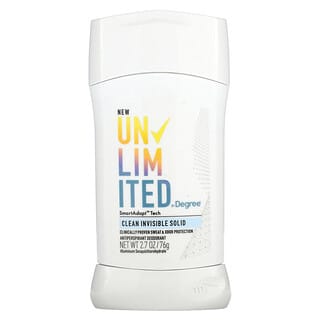 Degree, Unlimited，止汗淨味劑，無痕固體，潔淨，2.7 盎司（76 克）