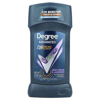 Degree, Gelişmiş, Terleme Önleyici Deodorant, Derin Sedir ve Lavanta, 2,7 oz (76 g)