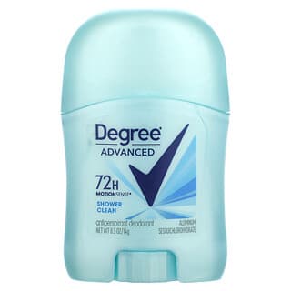 Degree, 高級，72 Hour MotionSense，止汗淨味劑，淋浴清潔，0.5 盎司（14 克）