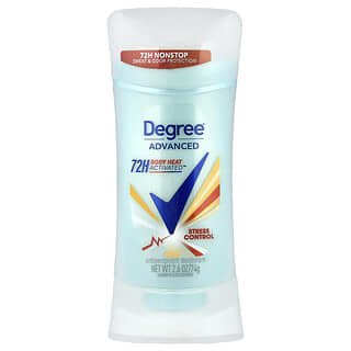 Degree, Advanced, 72H Body Heat Activated™, deodorante antitraspirante, controllo dello stress, 74 g