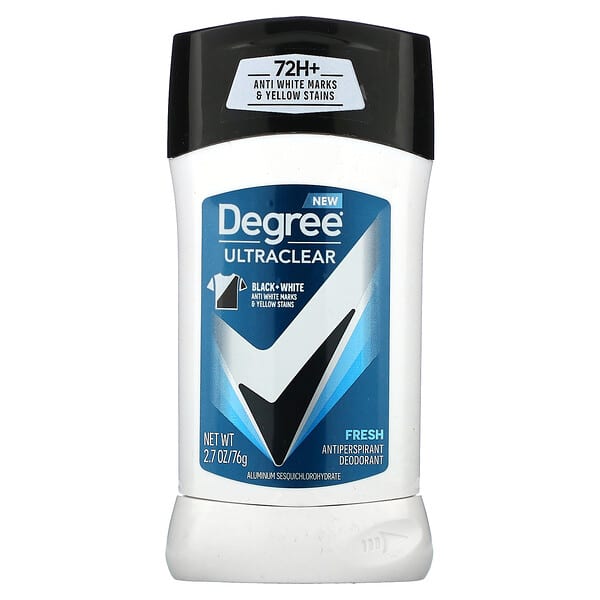 Degree, ผลิตภัณฑ์ระงับเหงื่อและกลิ่นกายสูตรอัลตร้าเคลียร์แบล็กแอนด์ไวท์ กลิ่นเฟรช ขนาด 2.7 ออนซ์ (76 ก.)