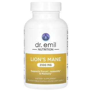 Dr. Emil Nutrition, Hongos melena de león, 2,100 mg, 90 cápsulas vegetales