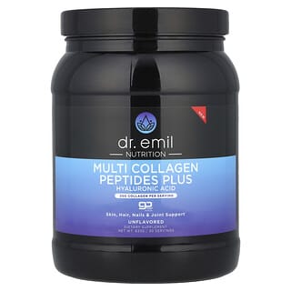 Dr. Emil Nutrition, Peptídeos Multicolágenos e Ácido Hialurônico, Sem Sabor, 633 g