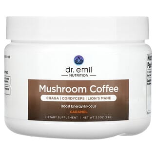 Dr. Emil Nutrition, Café aux champignons, Caramel, 99 g