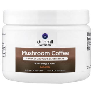Dr. Emil Nutrition, Mushroom Coffee, Pilzkaffee, Karamell, 99 g (3,5 oz.)