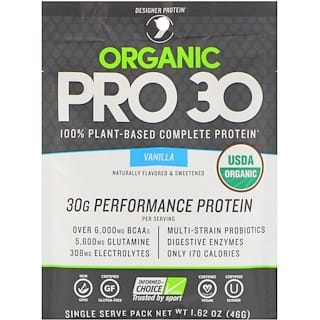 Designer Wellness, Organic Pro 30, Vanilla, 1.62 oz (46 g)
