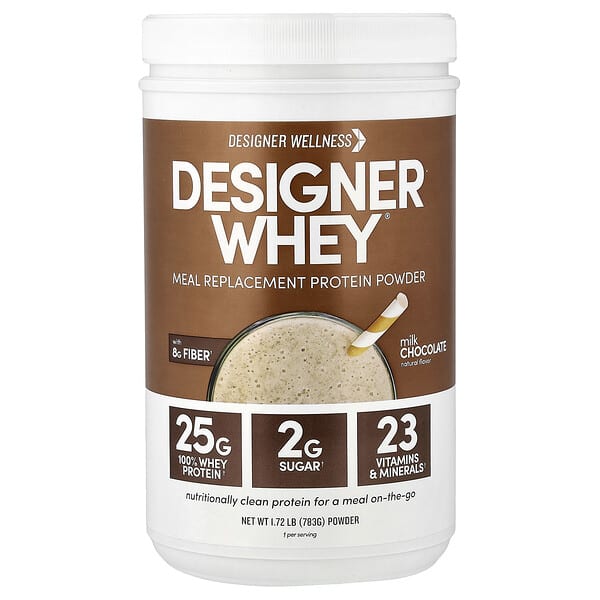 Designer Wellness, Designer Whey®, Meal Replacement Protein Powder, Milk Chocolate, 1.72 lb (783 g)