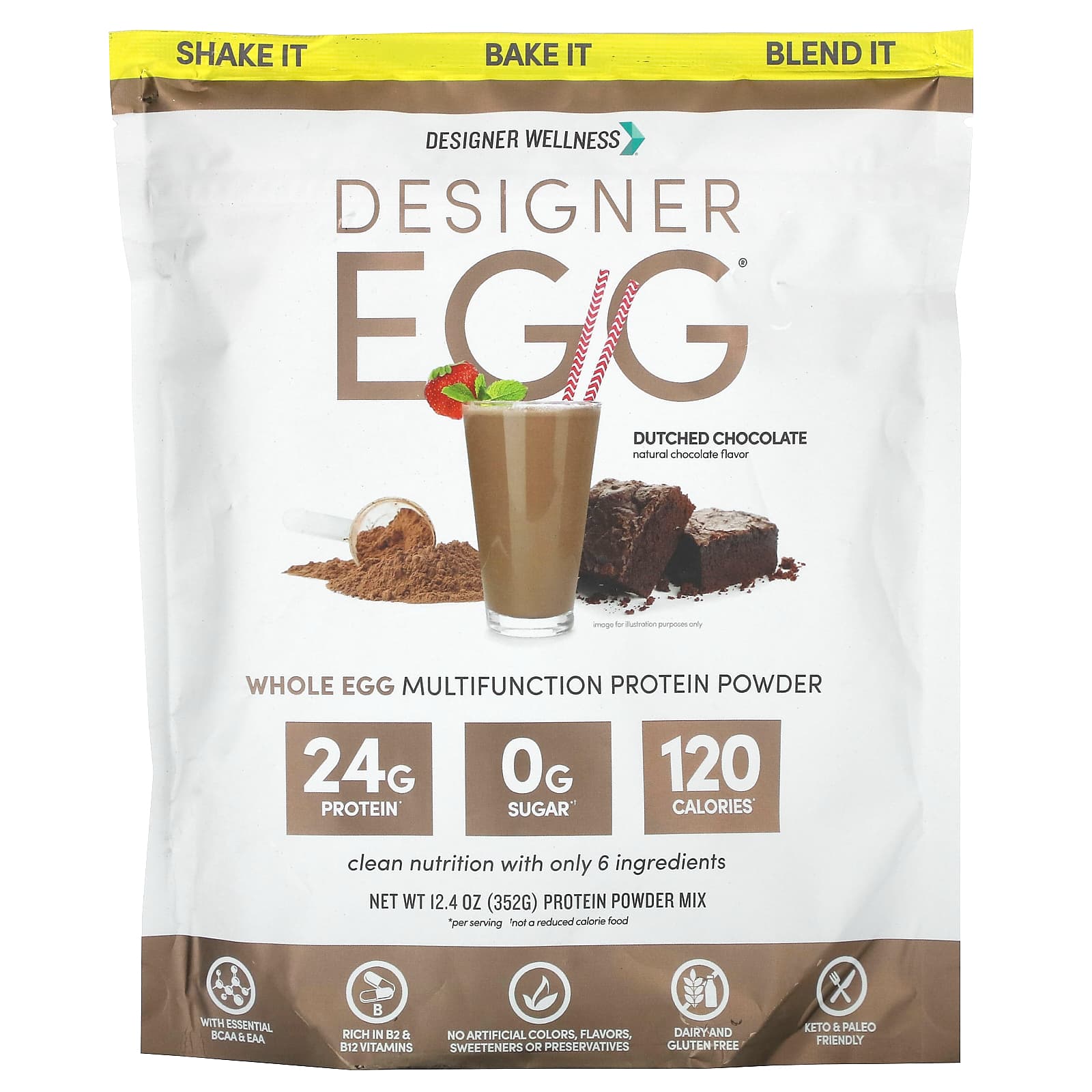 Designer Wellness, Designer Egg, Whole Egg Multifunction Protein Powder