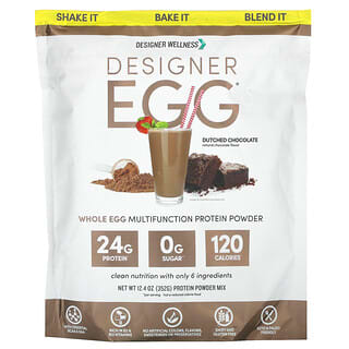 Designer Wellness, Totally Egg, натуральный яичный белок с желтком, голландский шоколад, 12,4 унции (352 г)