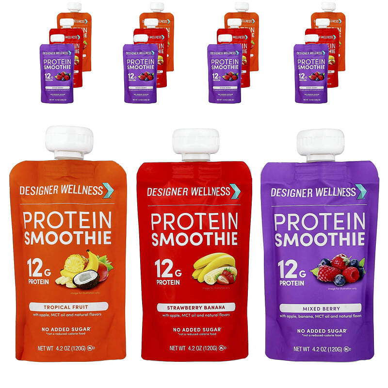 Protein Smoothie, Variety Pack, 12 Pack, oz (120 g) Each