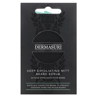 Dermasuri, Deep Exfoliating Mitt Beard Scrub, Handschuh für tiefes Bart-Peeling, 1 Handschuh