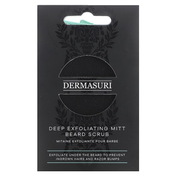 Dermasuri, Deep Exfoliating Mitt Beard Scrub，1 只手套