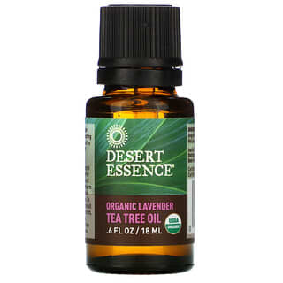 Desert Essence, زيت شجرة الشاي العضوي باللافندر، 0،6  أونصة سائلة (18 مل)