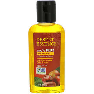 Desert Essence, زيت الجوجوبا النقي ‎100%، للعناية بالشعر والبشرة وفروة الرأس، 2 أونصة سائلة (59 مل)