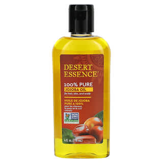 Desert Essence, Aceite de jojoba 100 % puro, Para el cabello, la piel y el cuero cabelludo, 118 ml (4 oz. líq.)