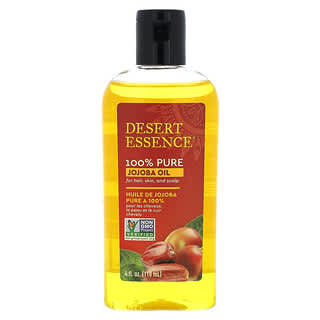 Desert Essence, 100% Pure Jojoba Oil, For Hair, Skin, and Scalp, 4 fl oz (118 ml)