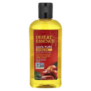 Desert Essence, на 100% чистое масло жожоба, для волос, кожи и кожи головы, 118 мл (4 жидк. унции)