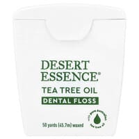 Desert Essence, Зубная нить с маслом чайного дерева, вощеная, 45,7 м (50 ярдов)